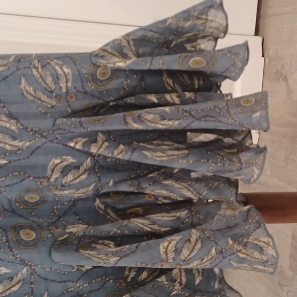 Yakira Bella dream catcher ruffled skirt elastic waist sheer lined drawstring XS - Picture 14 of 16